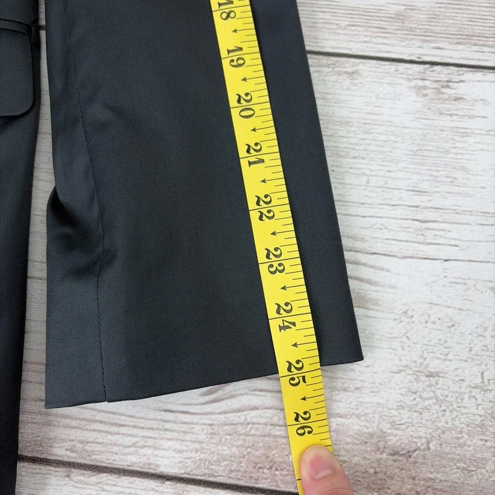Banana Republic Men's 44R Black Cotton Suit Jacket Blazer Tailored Fit Excellent